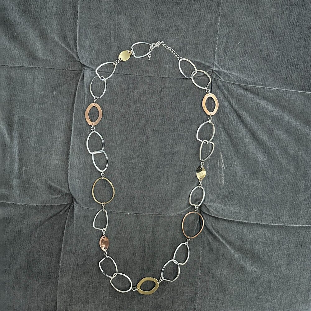 Silver and Gold Chain Necklace